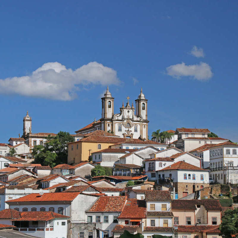 View of the colonial city of Ouro Preto, Minas Gerais, Brazil, South America, Latin America