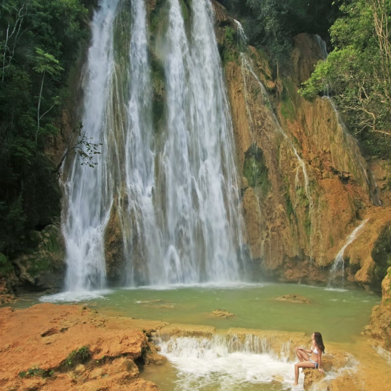el limon waterfall in the dominican republic
