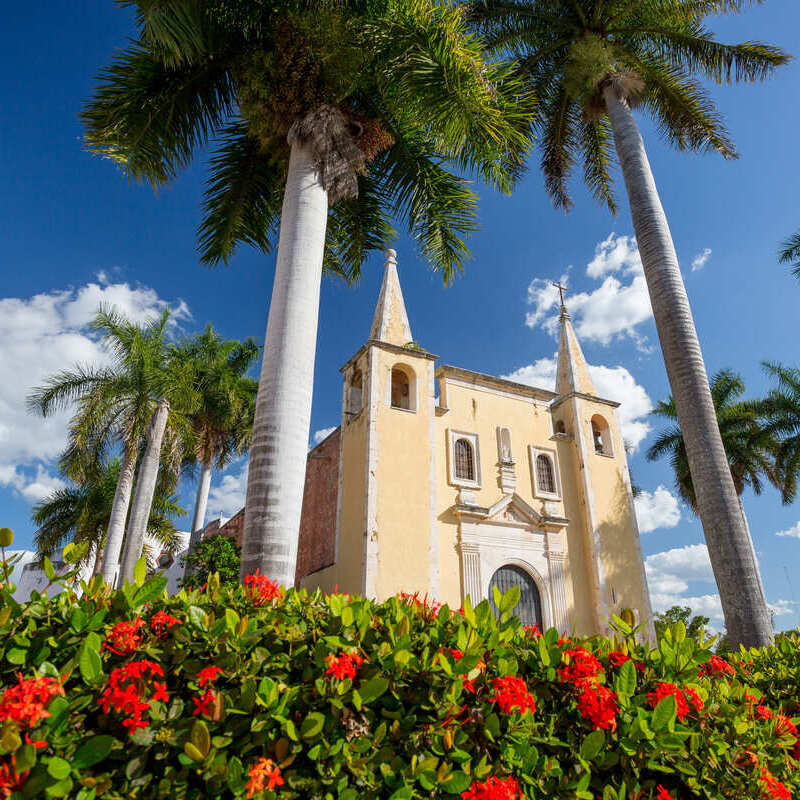 Santa Ana Church In Merida, Capital Of The State Of Yucatan, Mexico, Latin America