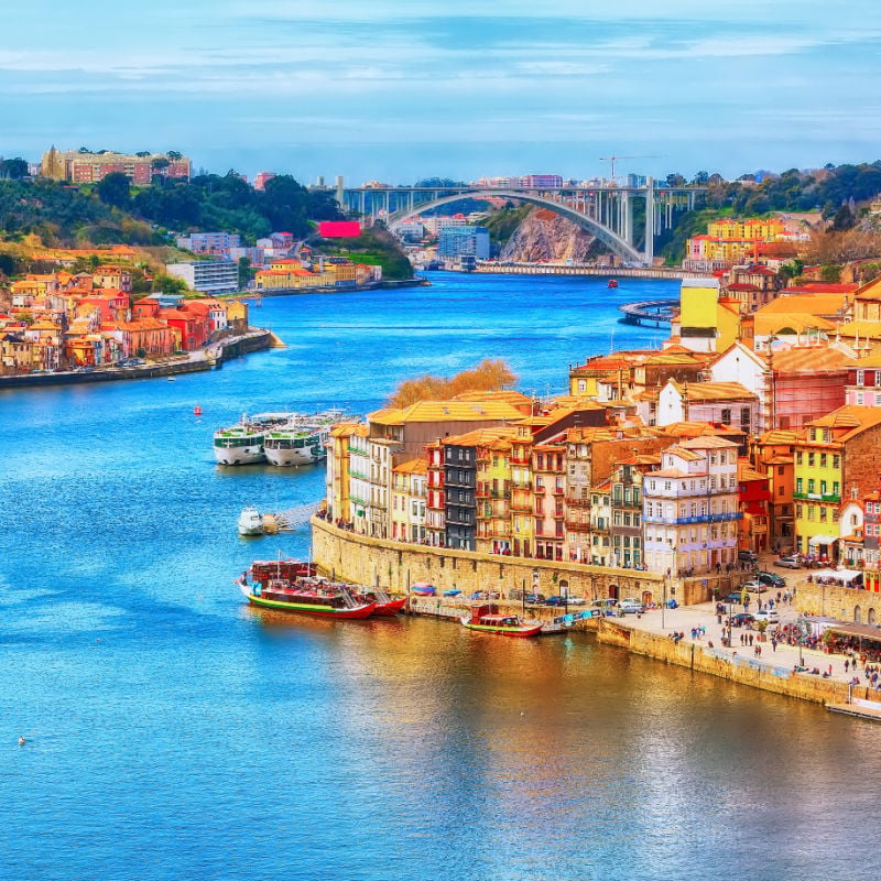 Aerial view of Porto, portugal
